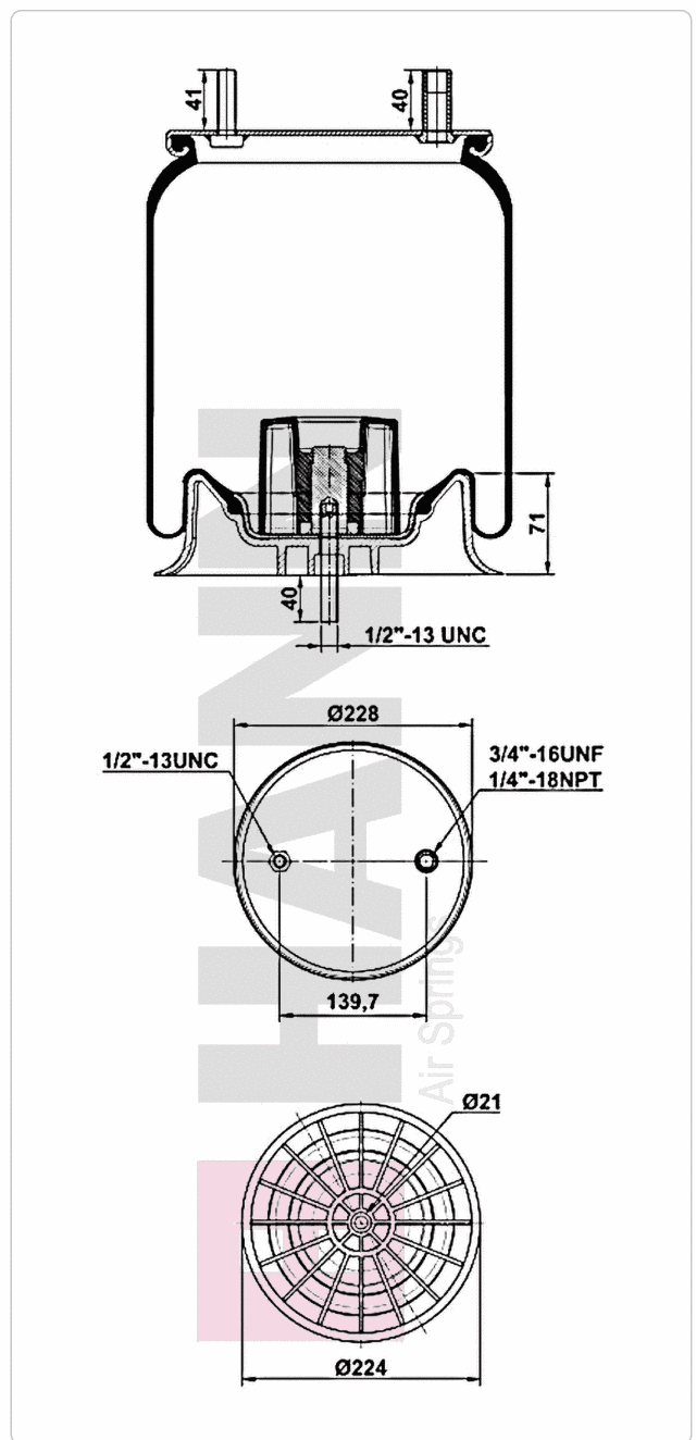 HANN H01.8204.CP air spring