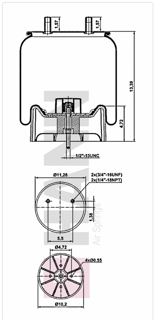 HANN H01.8774.CP air spring