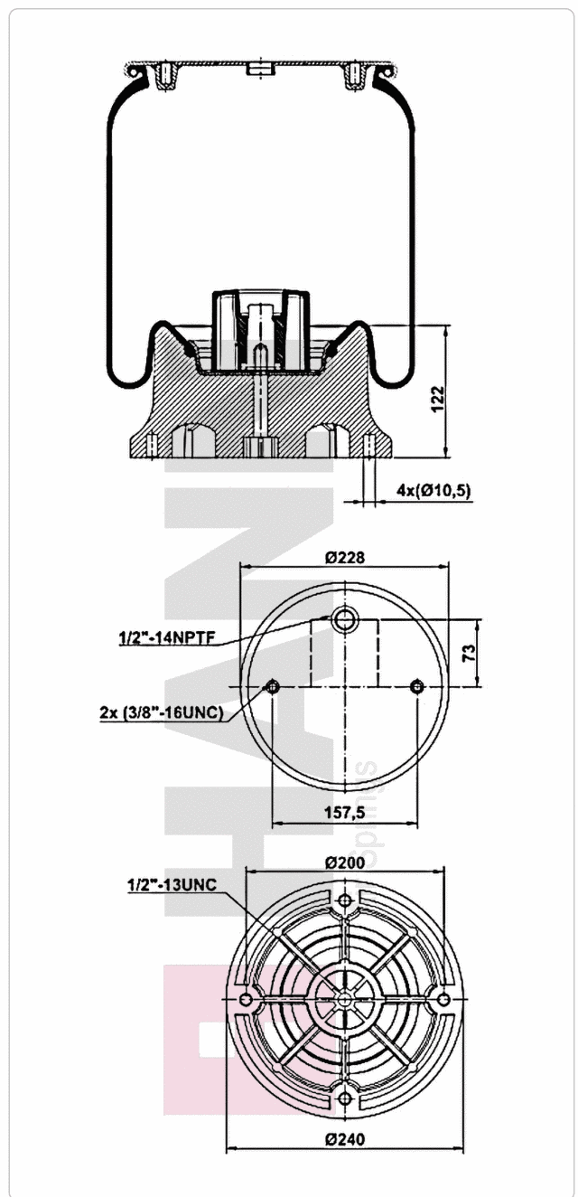 HANN H01.8813.CP air spring